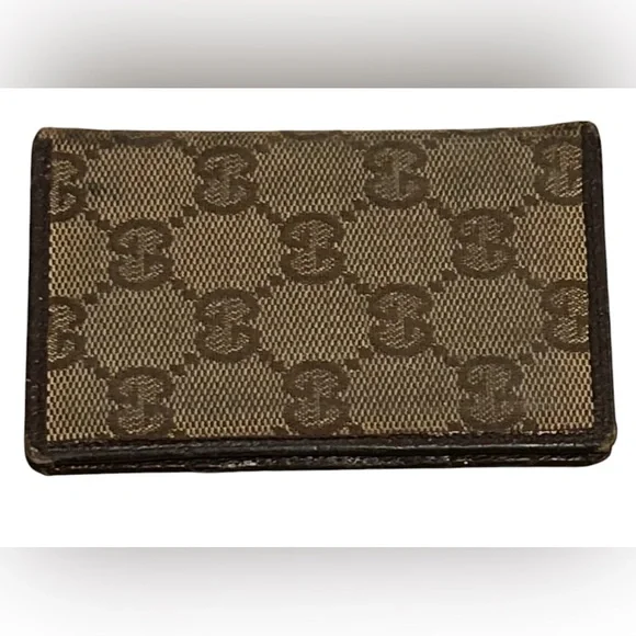 Gucci GG Vintage Canvas Card Holder - Picture 1 of 5